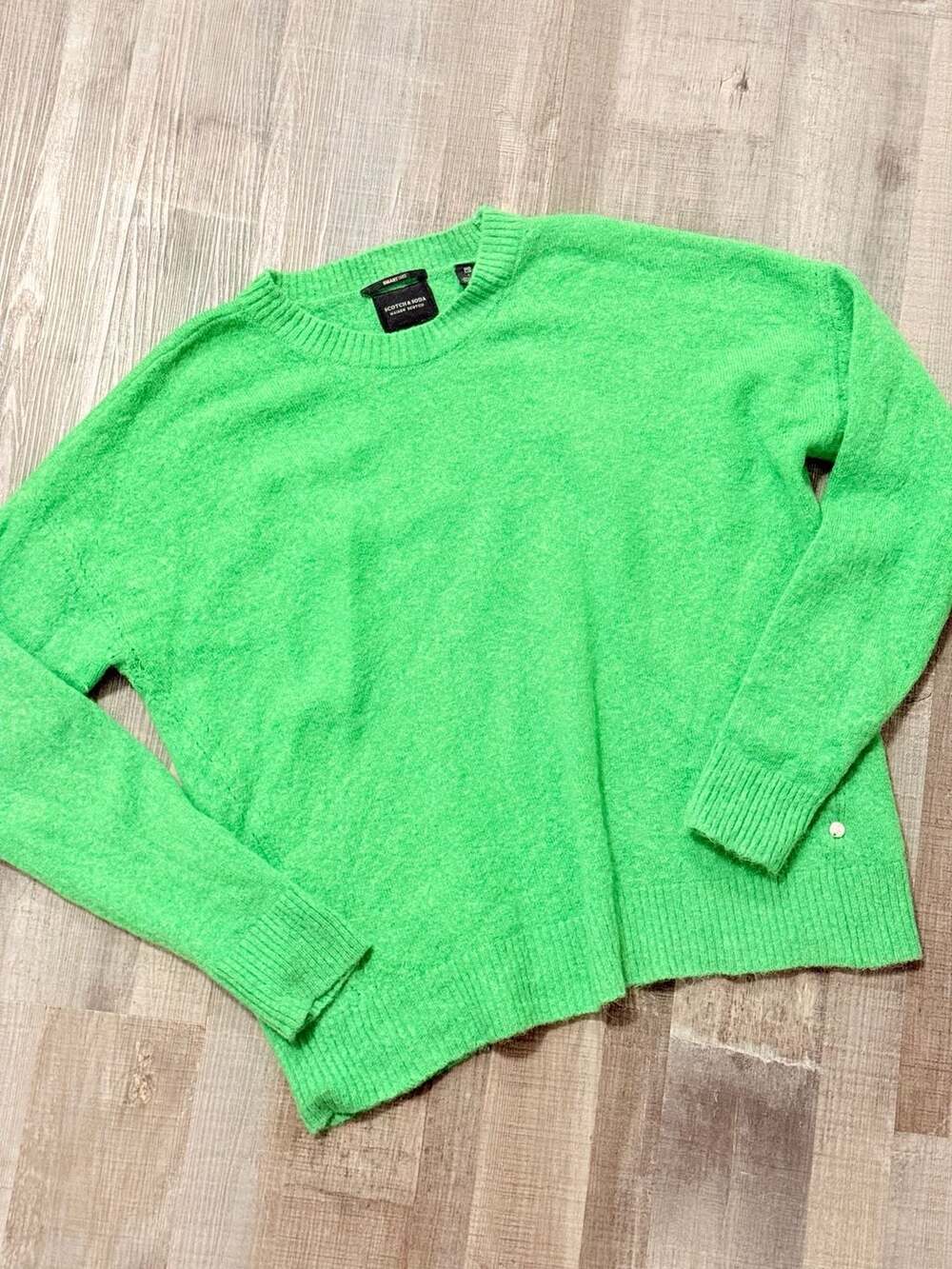 Scotch & Soda Maison Scotch Smarttarte Green Crew Neck Knit Sweater L